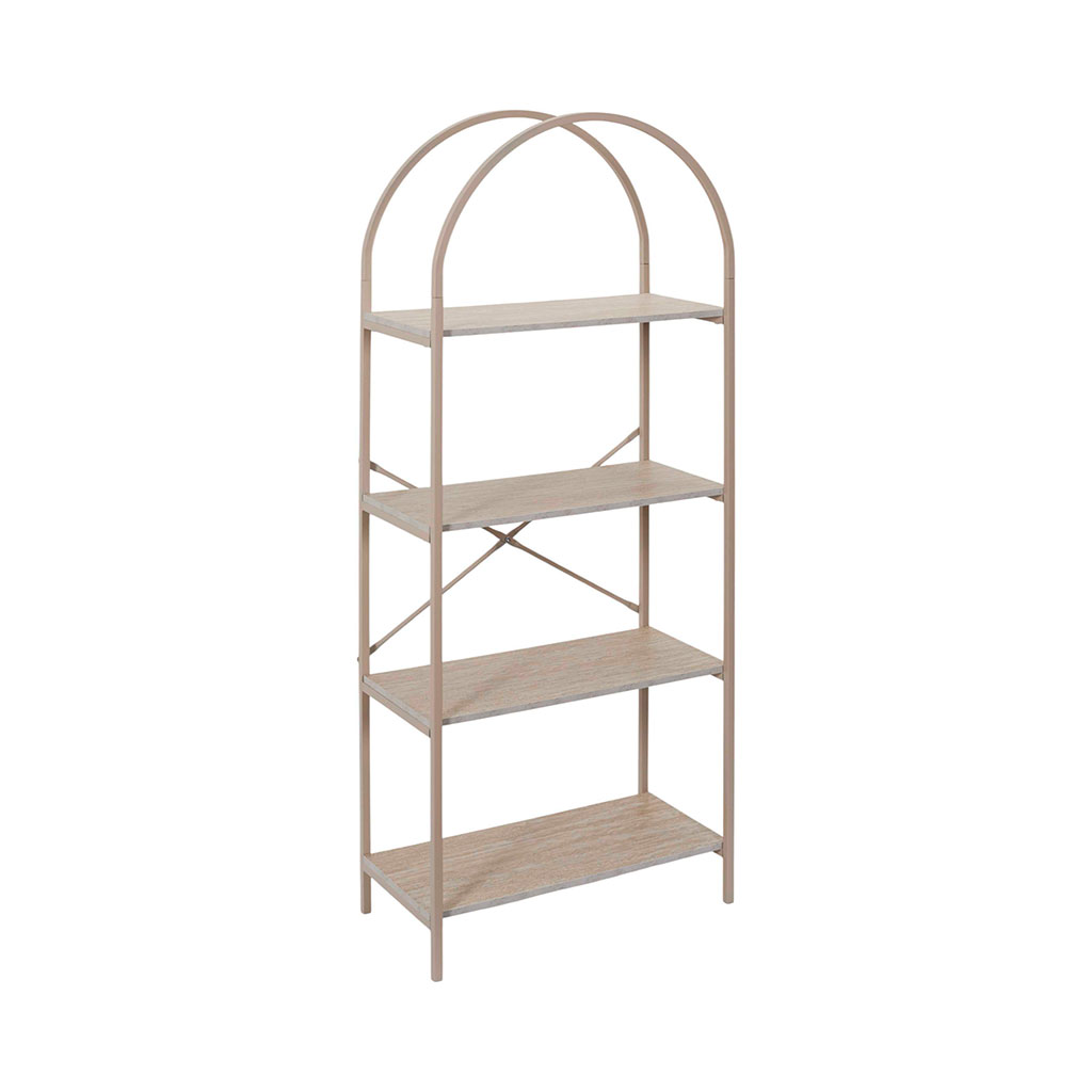 Etagères arche 4 niveaux en bois blanc h142cm - Terranova