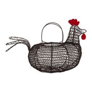 Panier en forme de poule en fer - Campagne